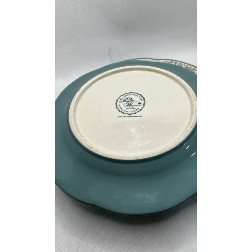 3 Pioneer Woman Blooming Bouquet Teal Floral 8.5